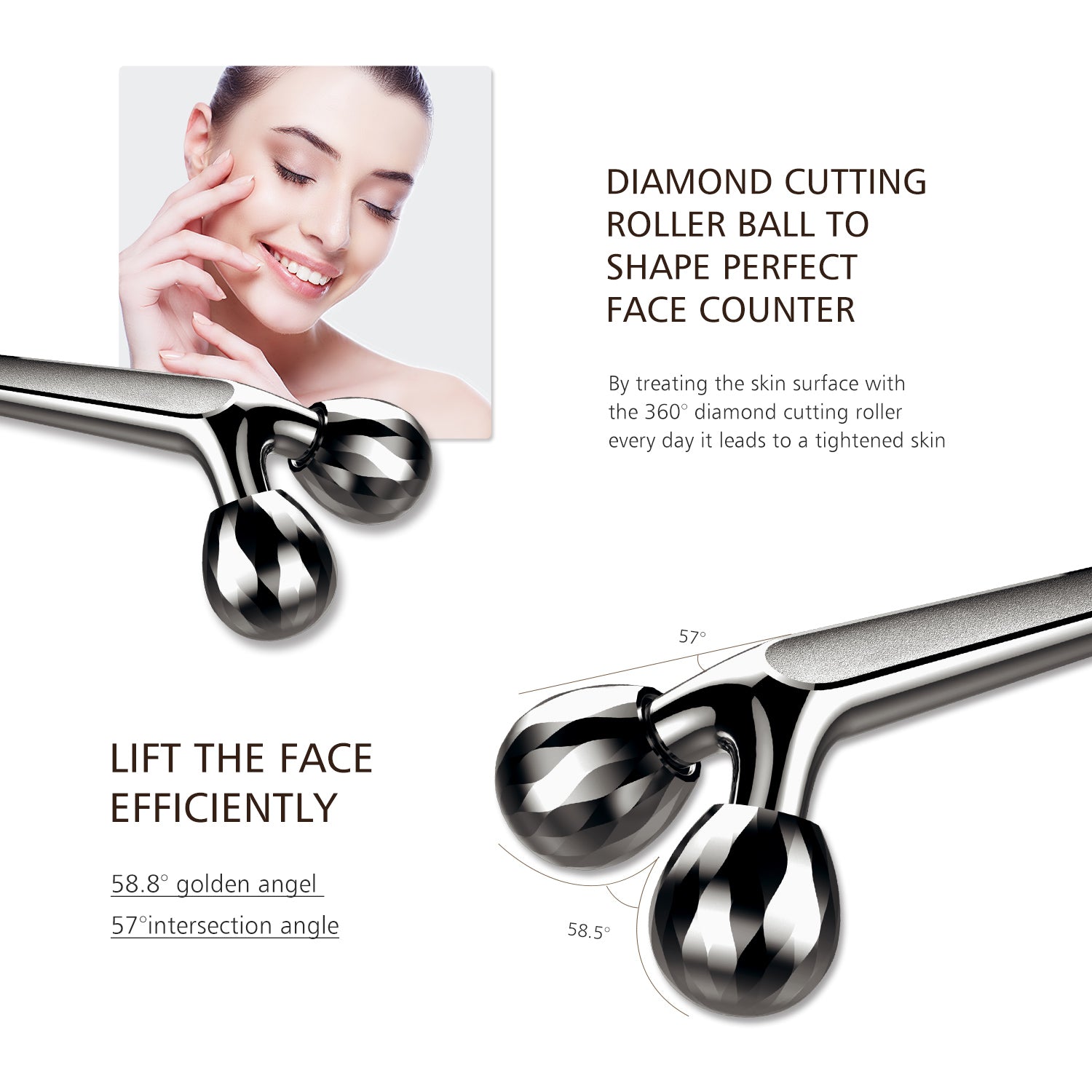 3D Face Massage Roller – Face Care Massage Tool Exerciser
