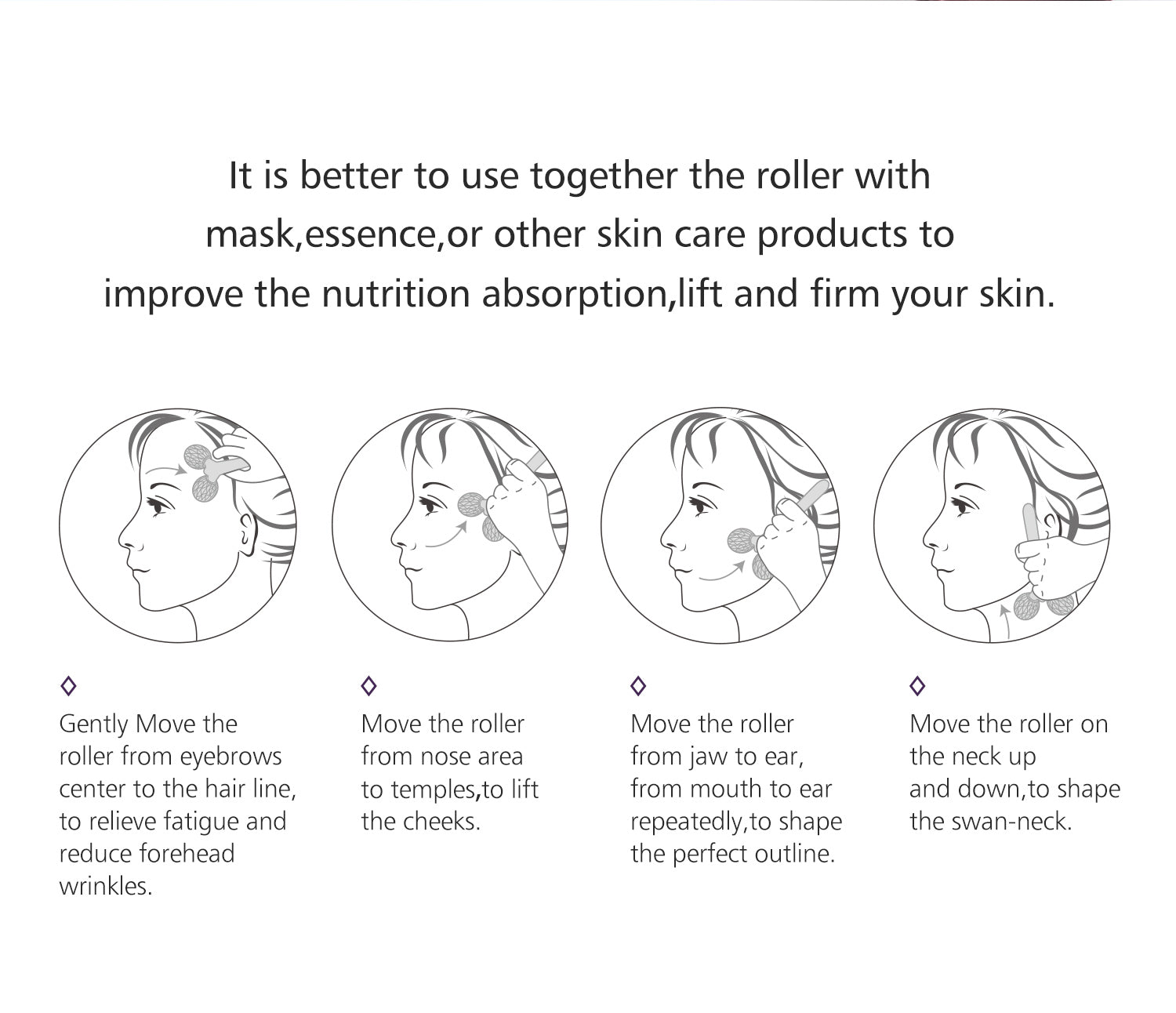 3D Face Massage Roller – Face Care Massage Tool Exerciser