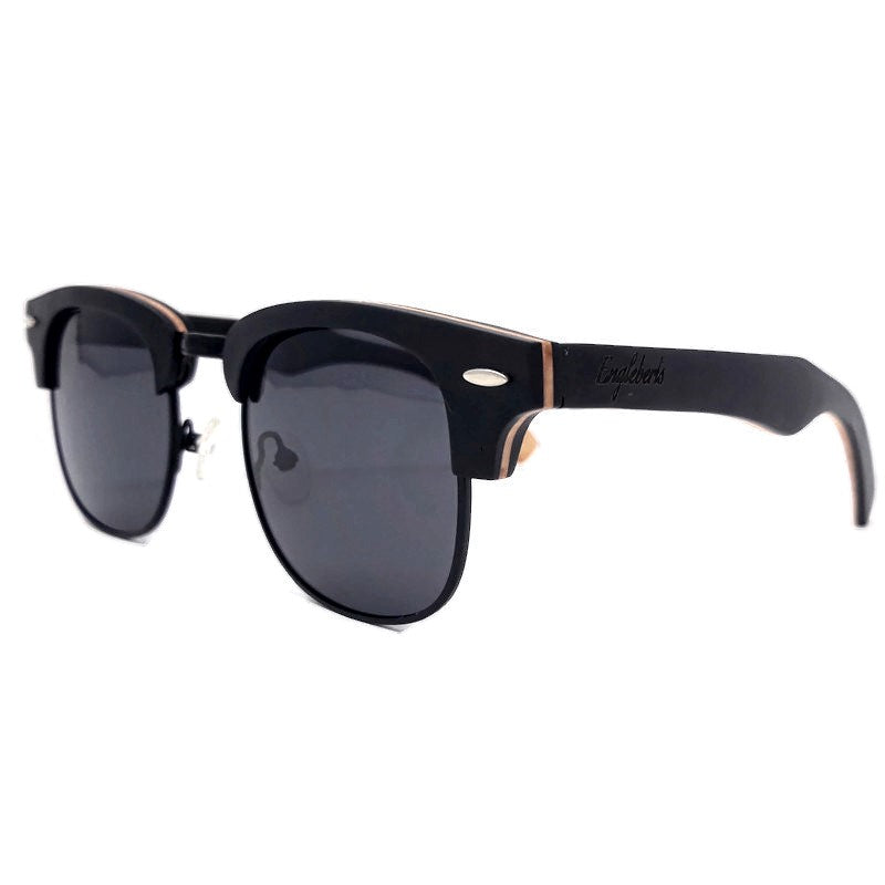 Skateboard Multi-Layer Club Sunglasses, Black Polarized Lenses