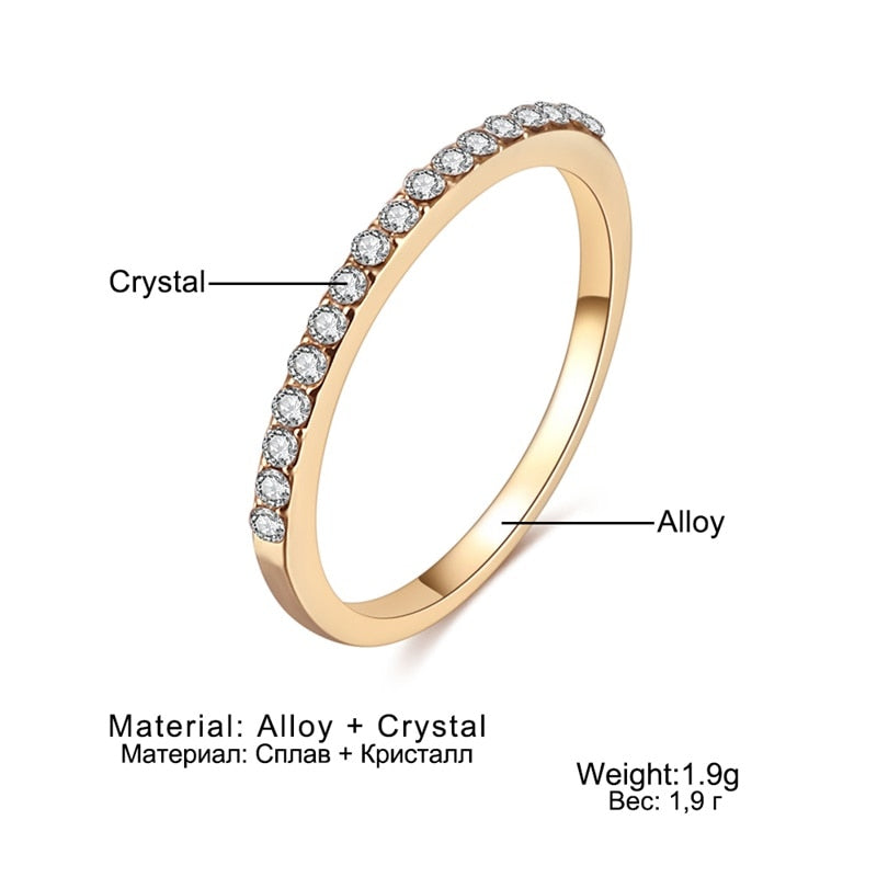 Single Row Drill Ring | Rose Gold